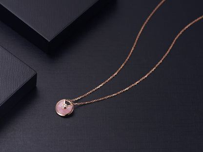 [⭐Glow]AMULETTE ROSE GOLD PINK MOP NECKLACE