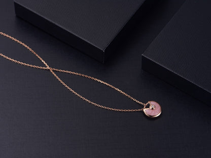 [⭐Glow]AMULETTE ROSE GOLD PINK MOP NECKLACE