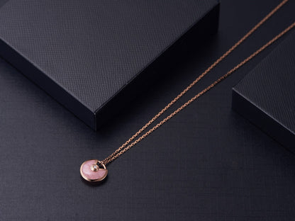 [⭐Glow]AMULETTE ROSE GOLD PINK MOP NECKLACE