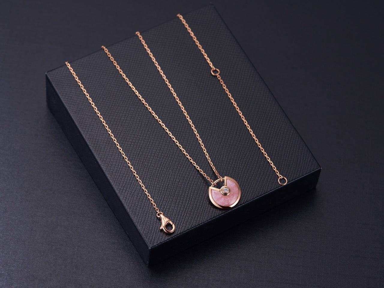 [⭐Glow]AMULETTE ROSE GOLD PINK MOP NECKLACE
