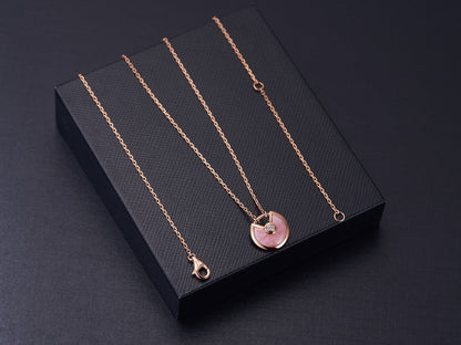 [⭐Glow]AMULETTE ROSE GOLD PINK MOP NECKLACE