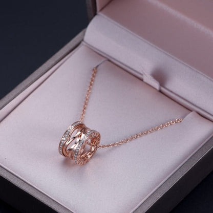 [⭐Glow]ZERO 1 PINK GOLD DIAMOND OPEN NECKLACE