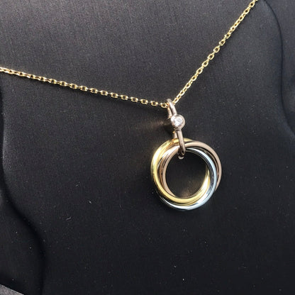 [⭐Glow]TRINITY SILVER GOLD PINK GOLD NECKLACE