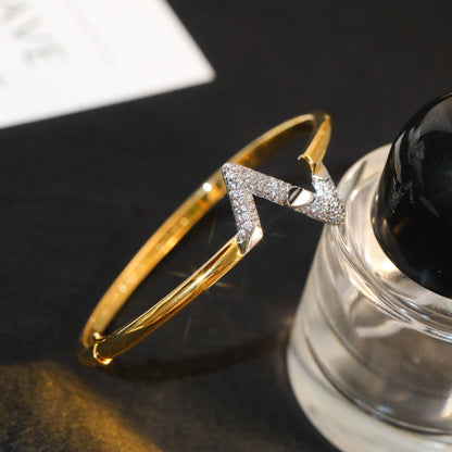 [⭐Glow]VOLTE UPSITE DOWN GOLD DIAMOND BRACELET