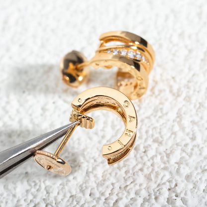 [⭐Glow]ZERO 1 PINK GOLD DIAMONDS EARRINGS