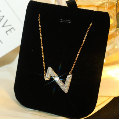 [⭐Glow]VOLT SILVER DIAMOND PEDANT NECKLACE