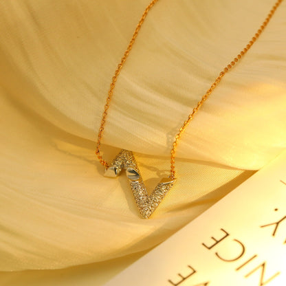 [⭐Glow]VOLT SILVER DIAMOND PEDANT NECKLACE