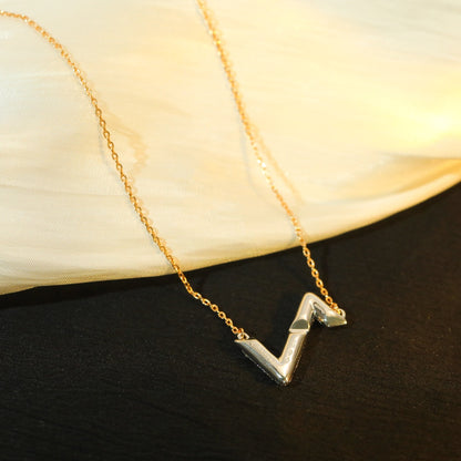 [⭐Glow]VOLT SILVER DIAMOND PEDANT NECKLACE