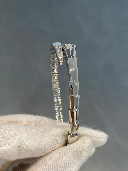 [⭐Glow]SERPENTI BRACELET DIAMONDS SILVER