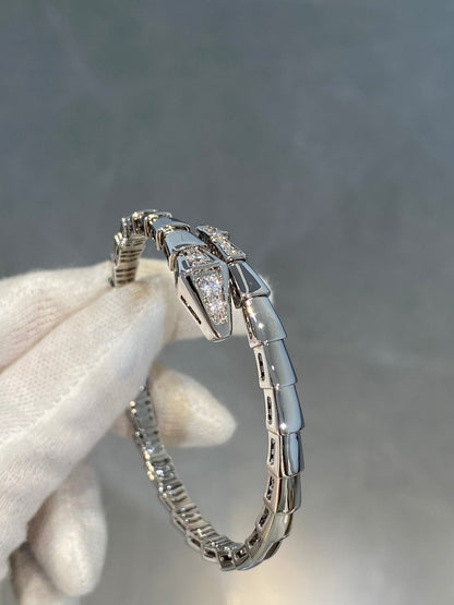 [⭐Glow]SERPENTI BRACELET DIAMONDS SILVER