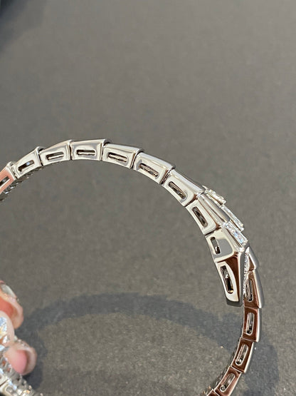 [⭐Glow]SERPENTI BRACELET DIAMONDS SILVER
