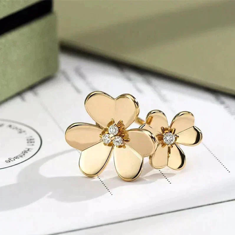 [⭐Glow]CLOVER COMOS GOLD DIAMOND RING