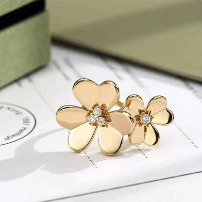[⭐Glow]CLOVER COMOS GOLD DIAMOND RING