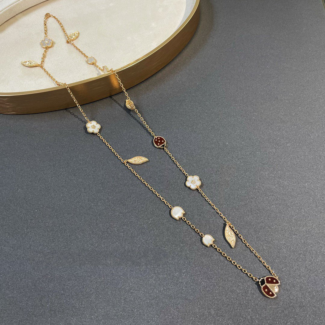 [⭐Glow]LUCKY SPRING 15 MOTIFS GOLD NECKLACE