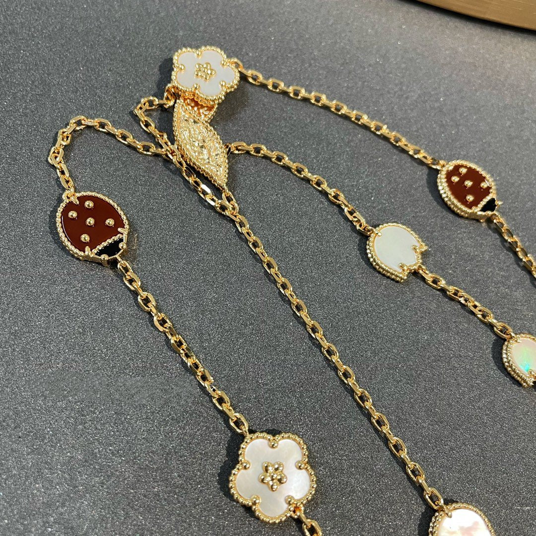 [⭐Glow]LUCKY SPRING 15 MOTIFS GOLD NECKLACE