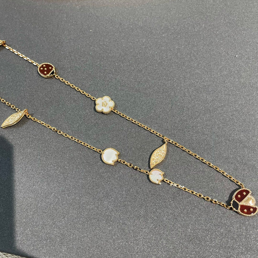 [⭐Glow]LUCKY SPRING 15 MOTIFS GOLD NECKLACE