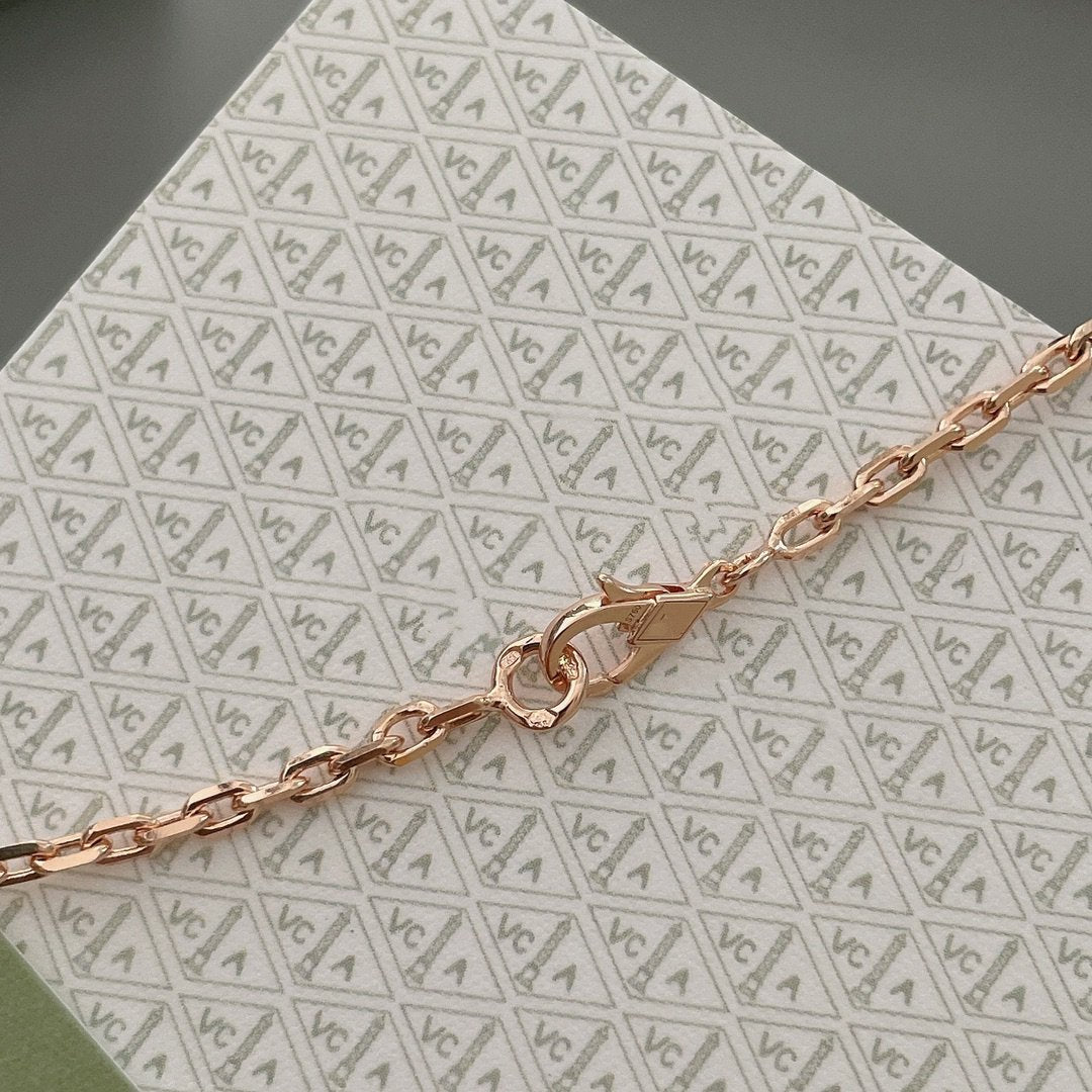 [⭐Glow]LUCKY SPRING 15 MOTIFS ROSE GOLD NECKLACE