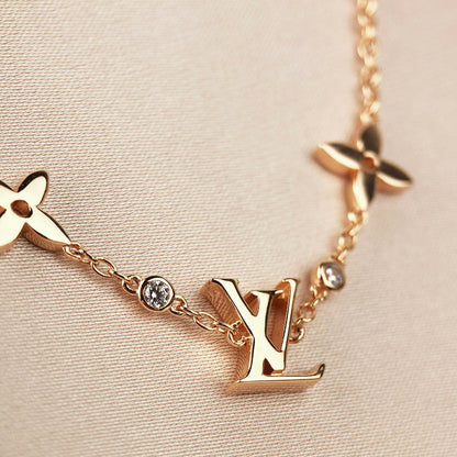 [⭐Glow]STAR AND SUN 7 MOTIFS GOLD BRACELET