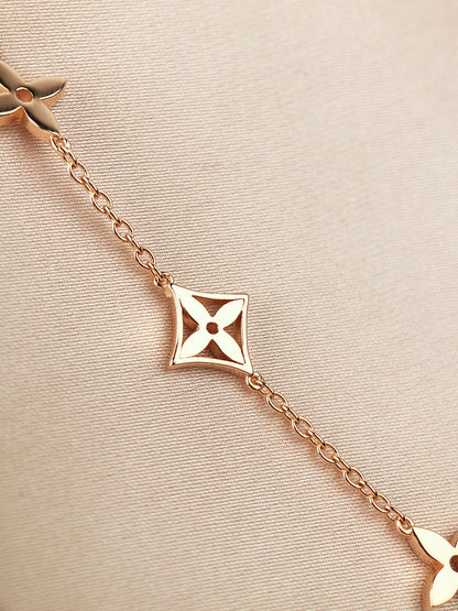 [⭐Glow]STAR AND SUN 7 MOTIFS GOLD BRACELET