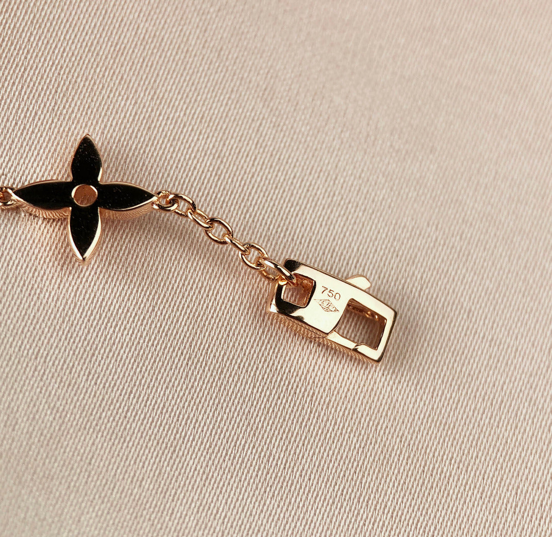 [⭐Glow]STAR AND SUN 7 MOTIFS GOLD BRACELET