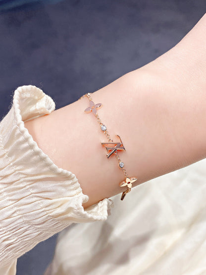 [⭐Glow]STAR AND SUN 7 MOTIFS GOLD BRACELET