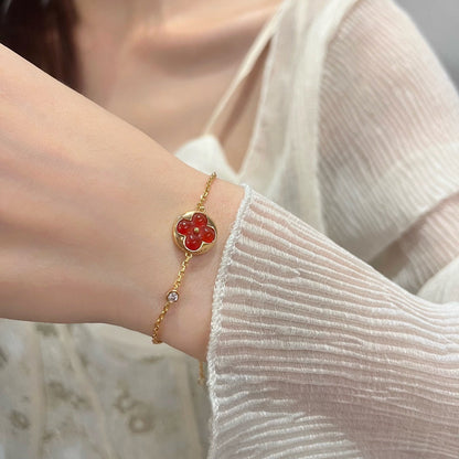 [⭐Glow]SUN PEDANT CARNELIAN BRACELET