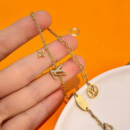 [⭐Glow]LOGO STAR MOTIF GOLD BRACELET