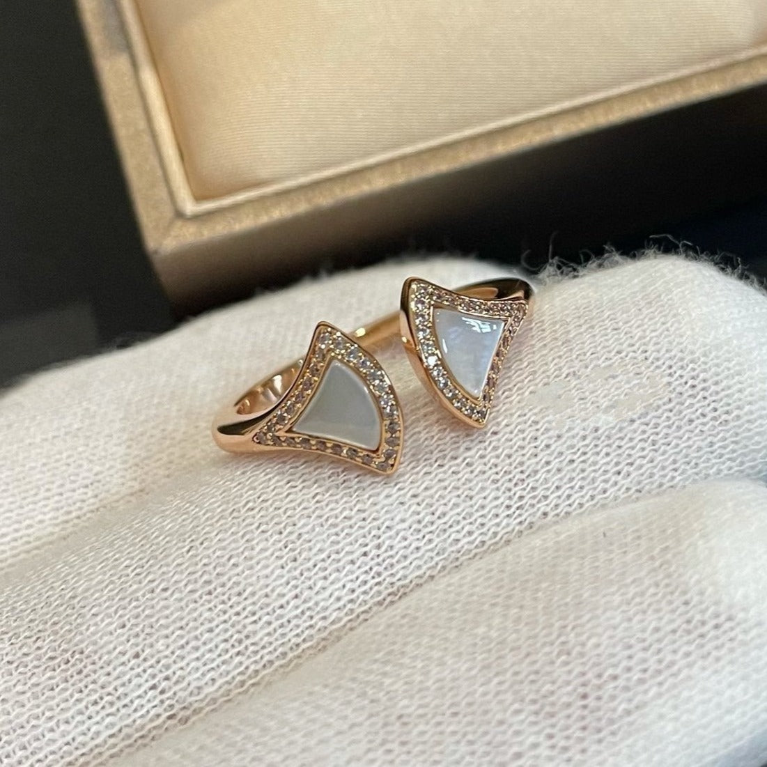 [⭐Glow]DREAM MOP DIAMOND OPEN RING