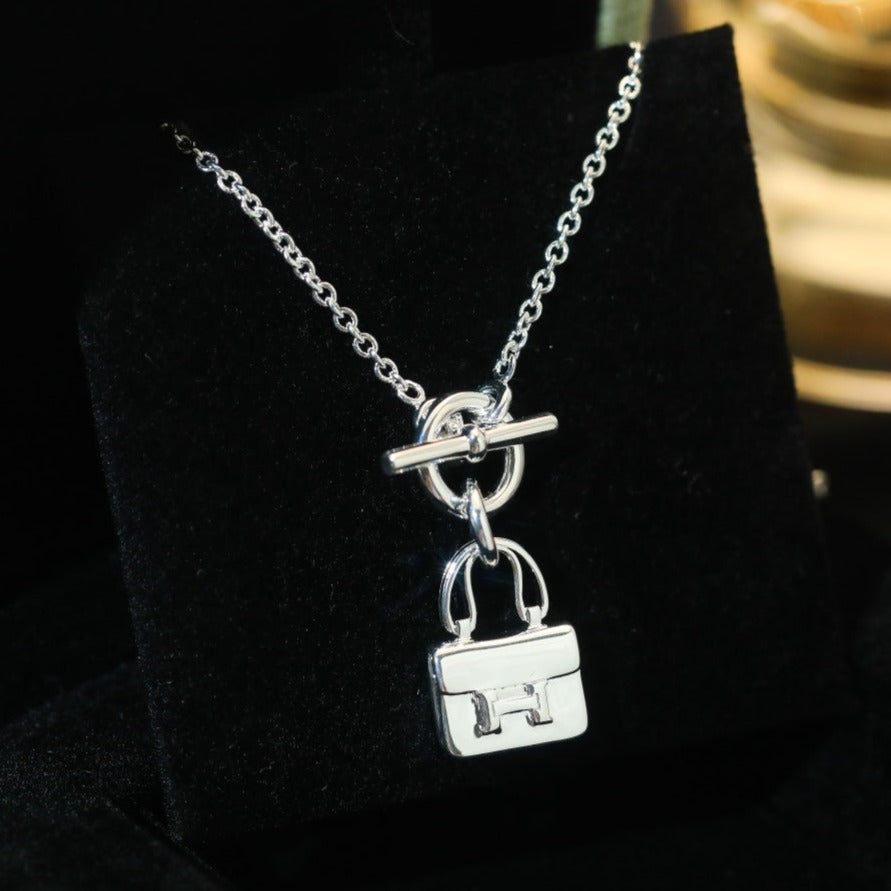 [⭐Glow]POP H PEDANT SILVER NECKLACE
