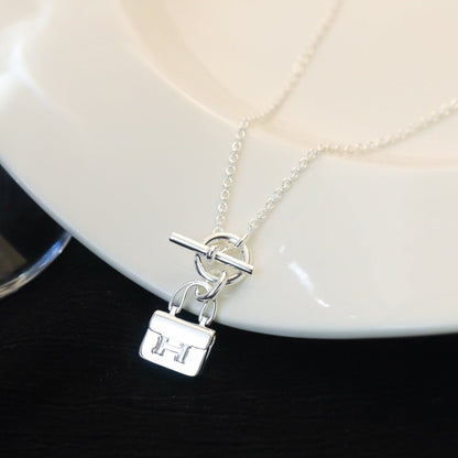 [⭐Glow]POP H PEDANT SILVER NECKLACE