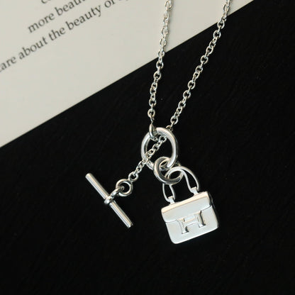 [⭐Glow]POP H PEDANT SILVER NECKLACE