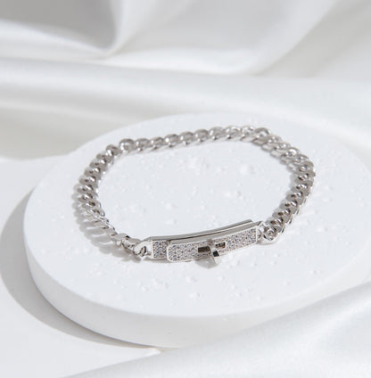 [⭐Glow]KELLY CHAIN SILVER DIAMOND BRACELET