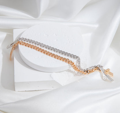 [⭐Glow]KELLY CHAIN SILVER DIAMOND BRACELET