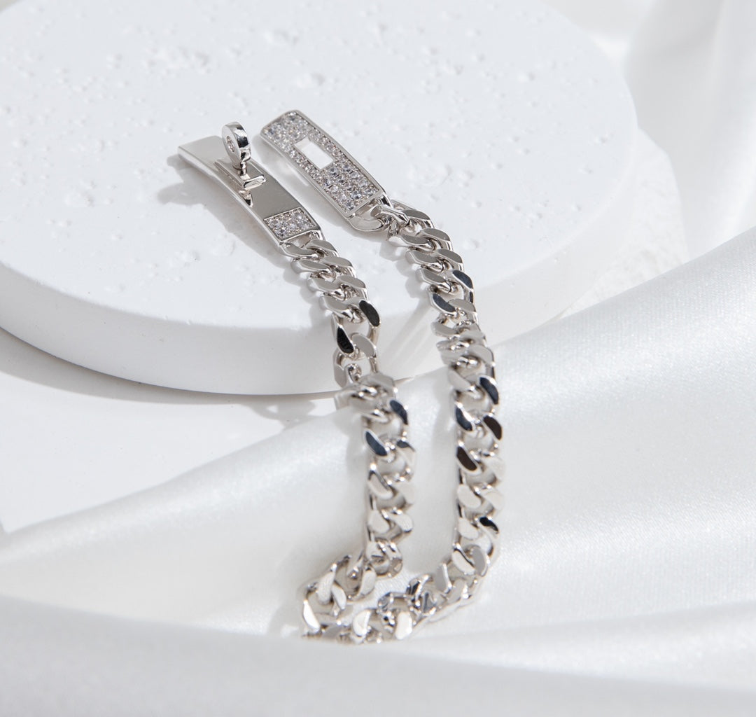[⭐Glow]KELLY CHAIN SILVER DIAMOND BRACELET