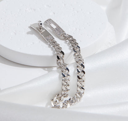 [⭐Glow]KELLY CHAIN SILVER DIAMOND BRACELET