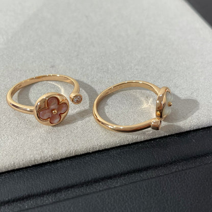 [⭐Glow]SUN 1 DIAMOND PINK MOP RING