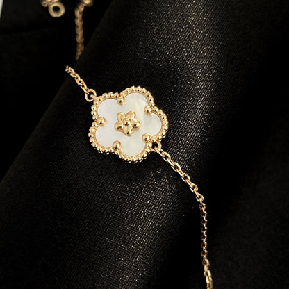 [⭐Glow]LUCKY SPRING ROSE GOLD MOP BRACELET