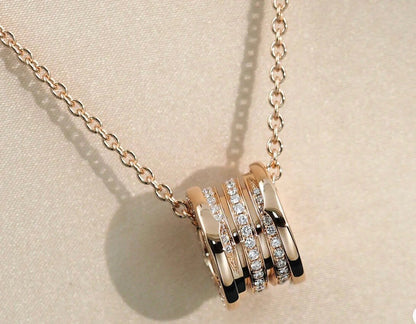 [⭐Glow]ZERO 1 PINK GOLD DIAMOND NECKLACE