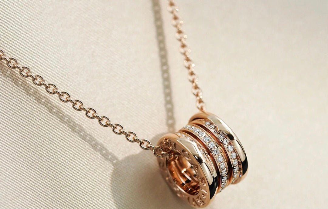 [⭐Glow]ZERO 1 PINK GOLD DIAMOND NECKLACE