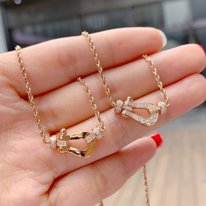 [⭐Glow]FORCE 10 PINK GOLD DIAMOND NECKLACE