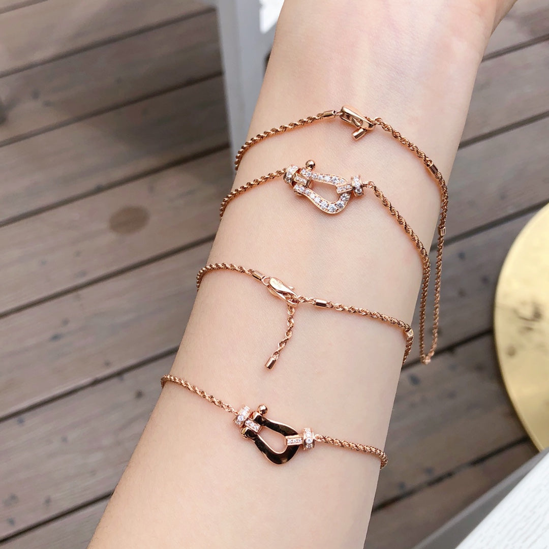 [⭐Glow]FORCE 10 PINK GOLD DIAMOND NECKLACE