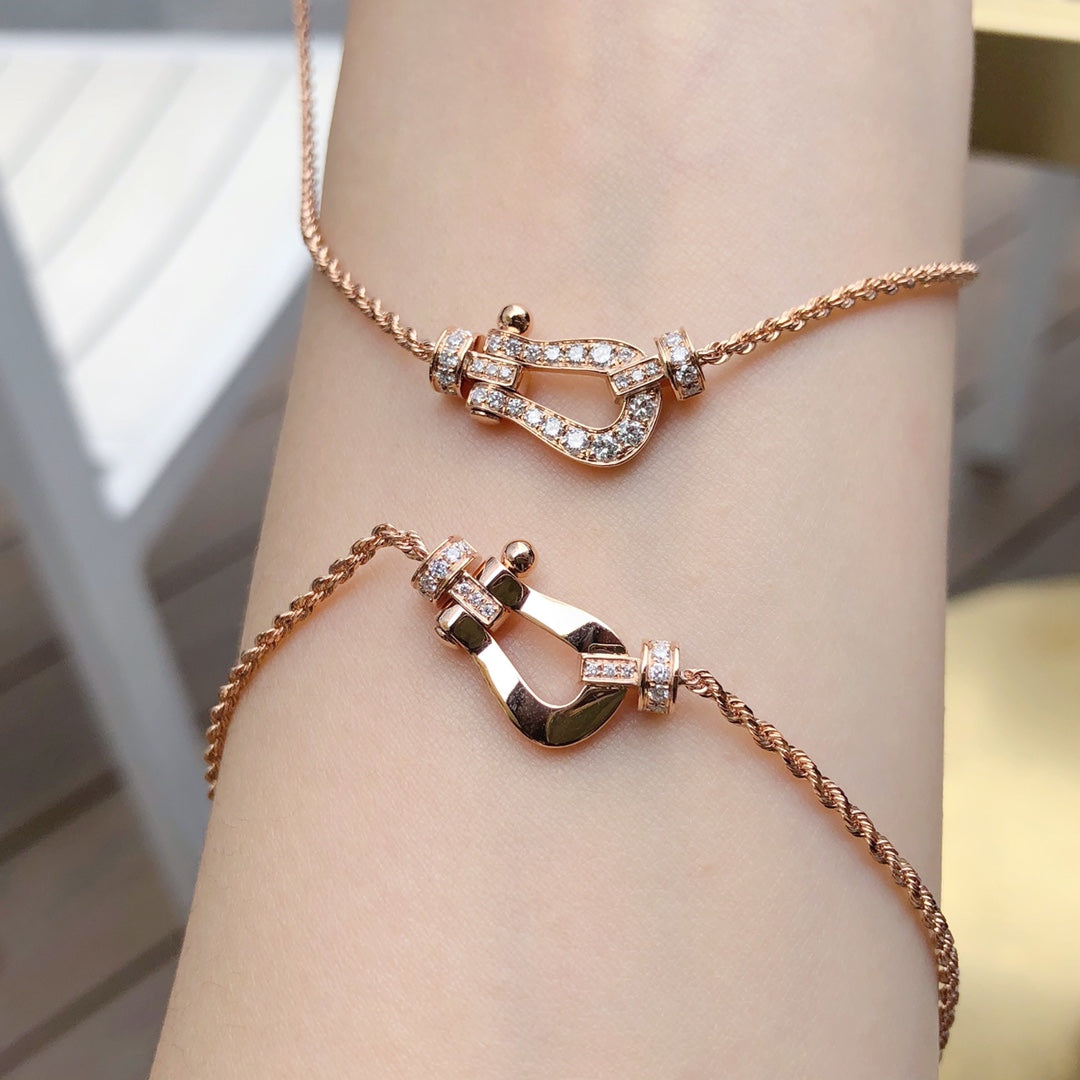 [⭐Glow]FORCE 10 PINK GOLD DIAMOND NECKLACE