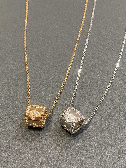 [⭐Glow]PERLEE PEDANT SIVLER DIAMOND NECKLACE