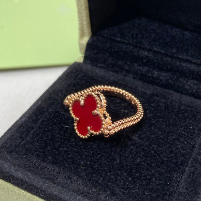 [⭐Glow]CLOVER RIVERSIBLE ROSE GOLD RING