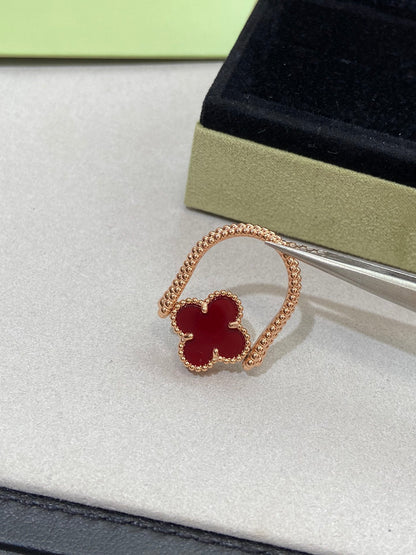 [⭐Glow]CLOVER RIVERSIBLE ROSE GOLD RING
