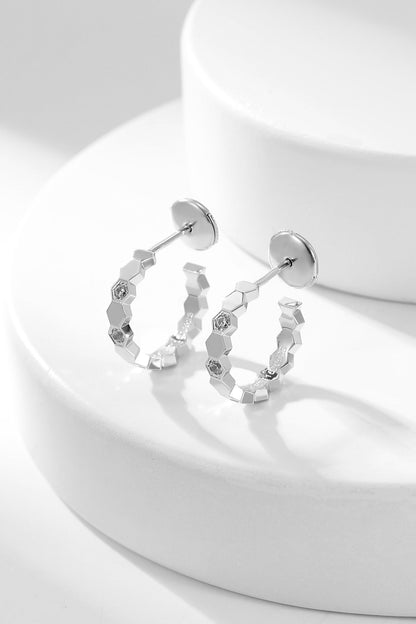 [⭐Glow]BEE LOVE DIAMOND HOOP EARRINGS