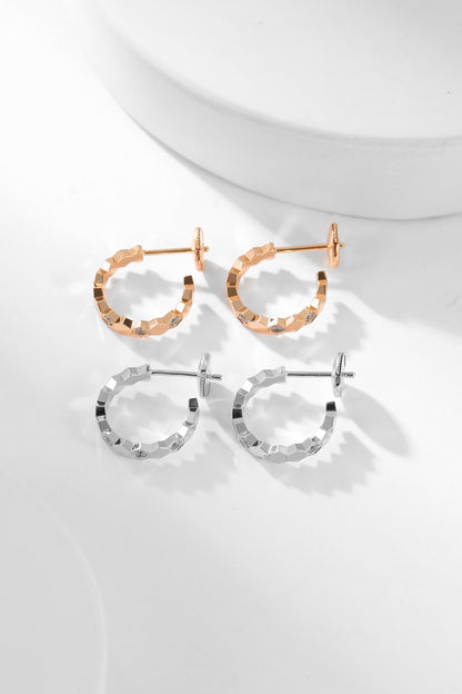 [⭐Glow]BEE LOVE DIAMOND HOOP EARRINGS