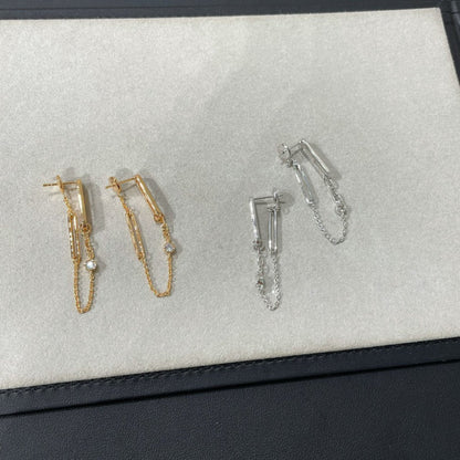 [⭐Glow]CHAINE CHAOS DIAMOND DROP EARRINGS