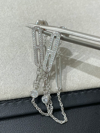 [⭐Glow]CHAINE CHAOS DIAMOND DROP EARRINGS