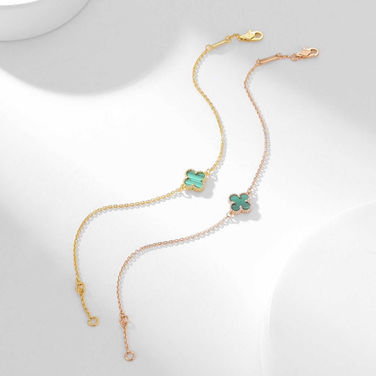 [⭐Glow]CLOVER BRACELET MALACHITE 1 MOTIF